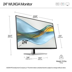 HP Series 5 Pro 24" WUXGA Monitor - Exceptional Clarity & Performance (9D9A7AA)